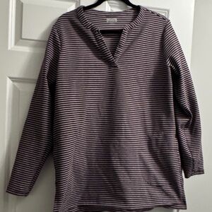Duluth Trading Co Purple Striped Shirt